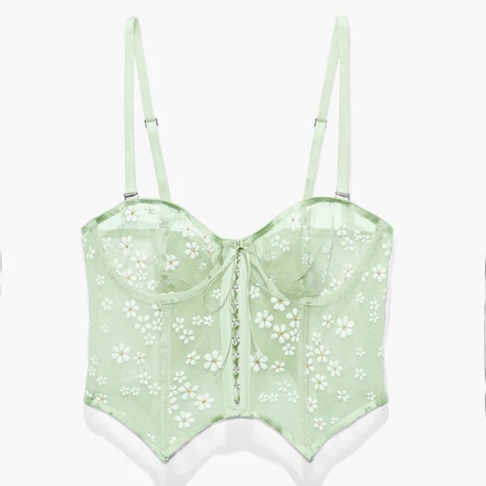 SAVAGE X FENTY puff daisy bustier corset top